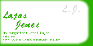 lajos jenei business card